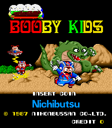 Booby Kids (Italian manufactured graphic hack + bootleg of Kid no Hore Hore Daisakusen (bootleg) Title Screen